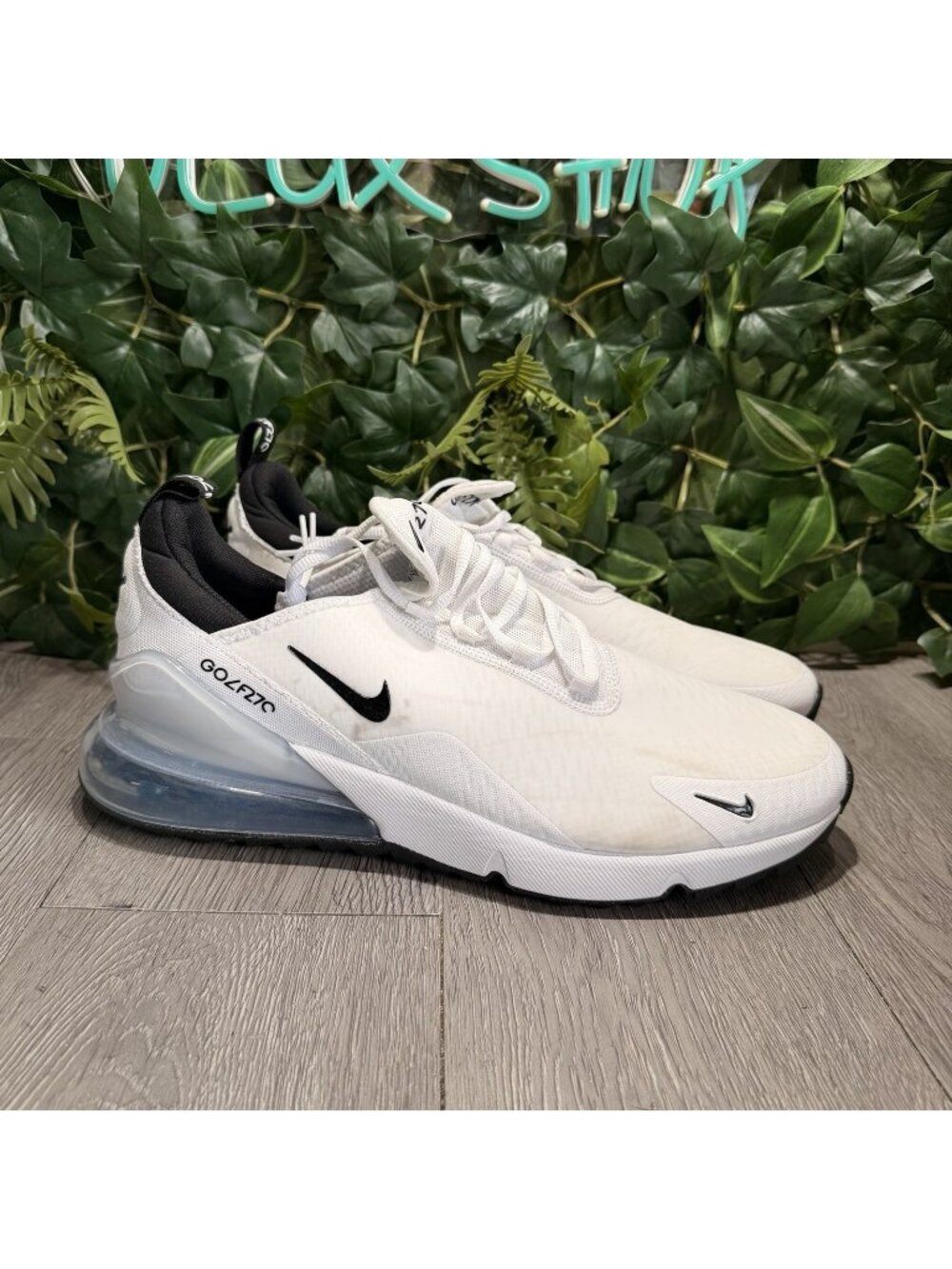 Nike Air Max 270 G Golf White Black Pure Platinum Men's Shoes CK6483-102 Size 13